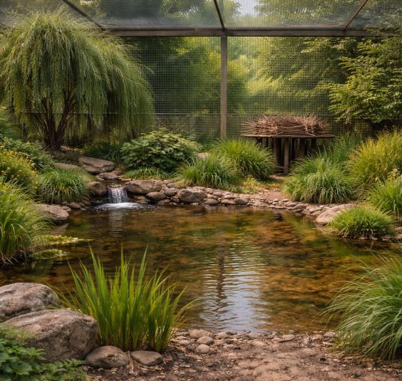 Huisvestingsrichtlijnen waterpartij voliere