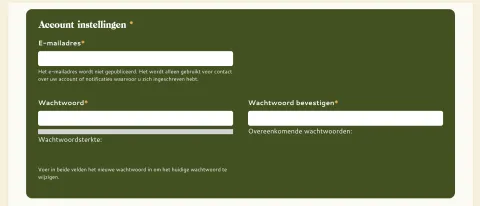 account instellingen